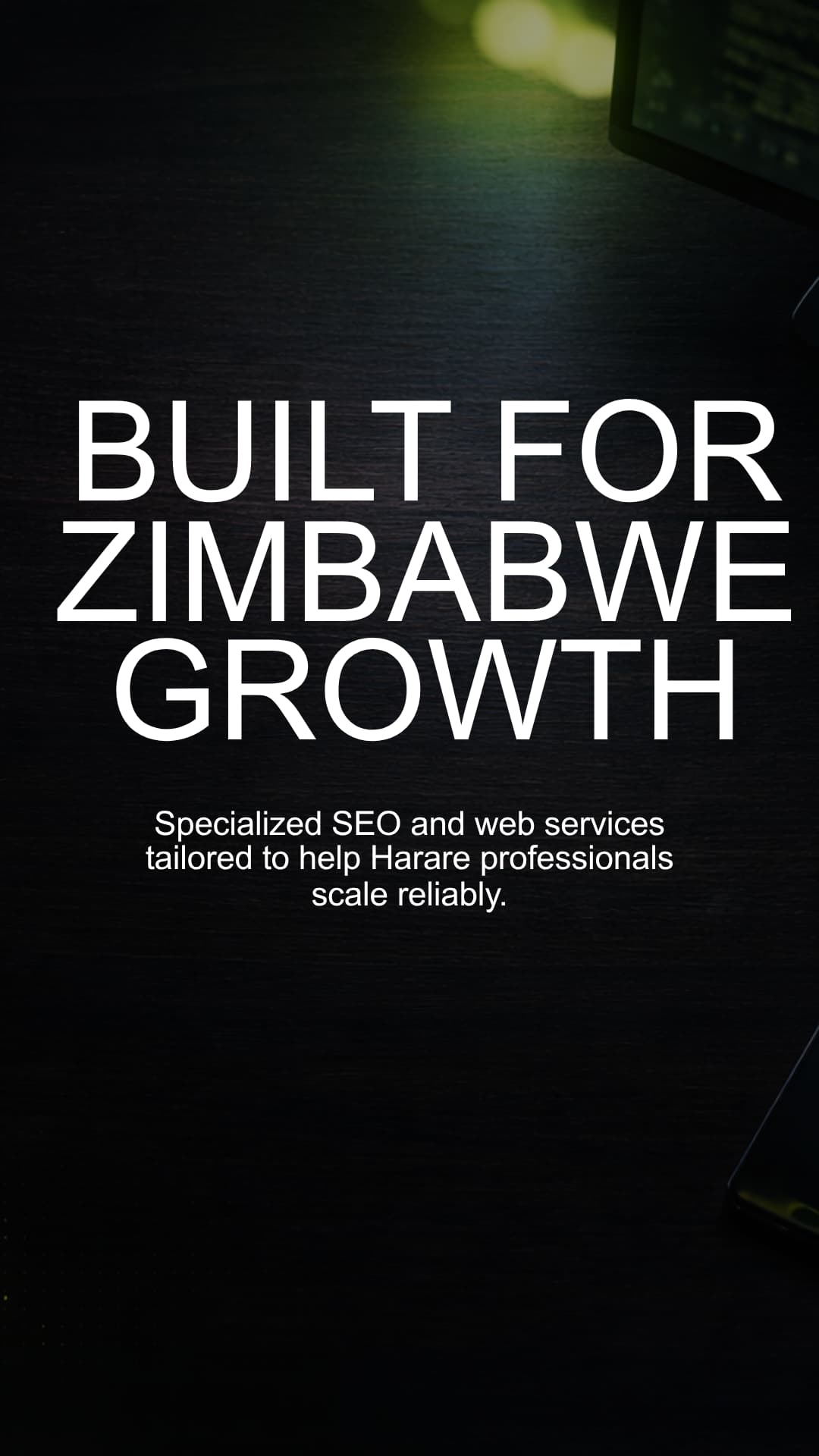 Professional website boosting a Harare business growth online